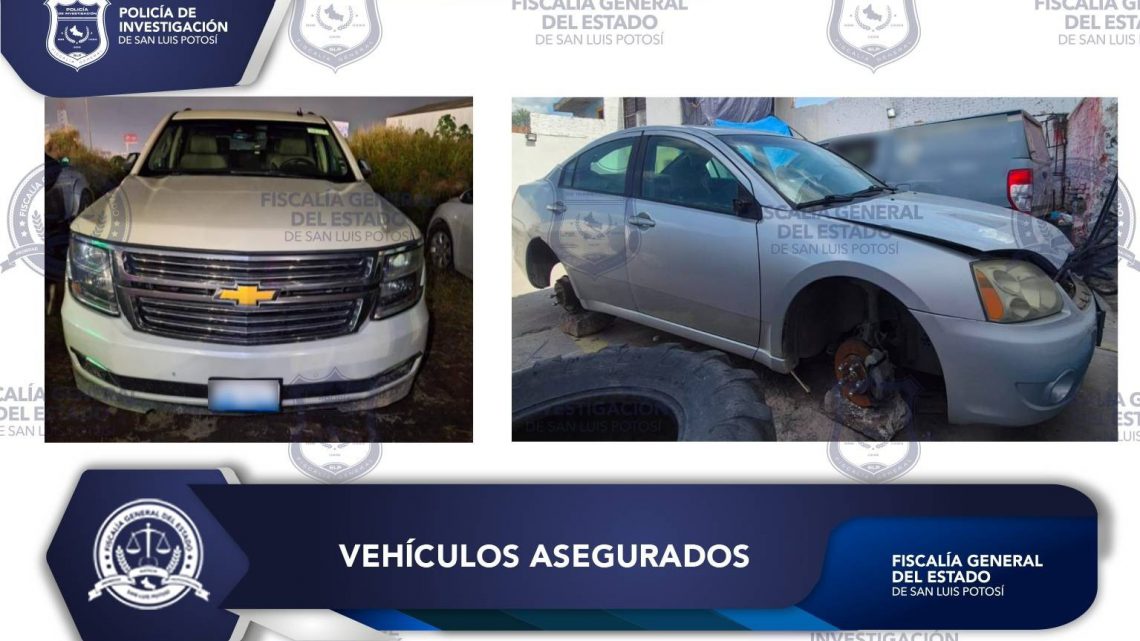 POLICÍA INVESTIGADORA ASEGURA DOS VEHÍCULOS EN LA CAPITAL POTOSINA