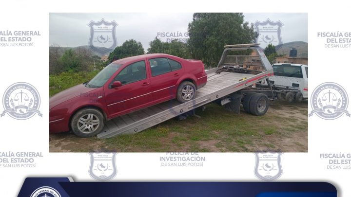 POLICÍA INVESTIGADORA DE SLP RECUPERA VEHÍCULO ROBADO
