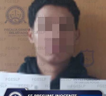 VÍCTOR “N” FUE ASEGURADO POR LA FISCALÍA BAJO EL DELITO DE ROBO CALIFICADO EN SLP