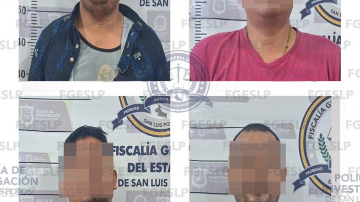 FISCALÍA DETIENE A CUATRO SEÑALADOS DE EXTORSIÓN Y TERMINAN VINCULADOS A PROCESO EN LA HUASTECA POTOSINA