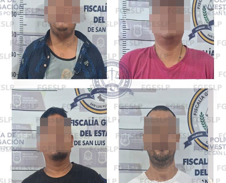 FISCALÍA DETIENE A CUATRO SEÑALADOS DE EXTORSIÓN Y TERMINAN VINCULADOS A PROCESO EN LA HUASTECA POTOSINA FISCALÍA DETIENE A CUATRO SEÑALADOS DE EXTORSIÓN Y TERMINAN VINCULADOS A PROCESO EN LA HUASTECA POTOSINA