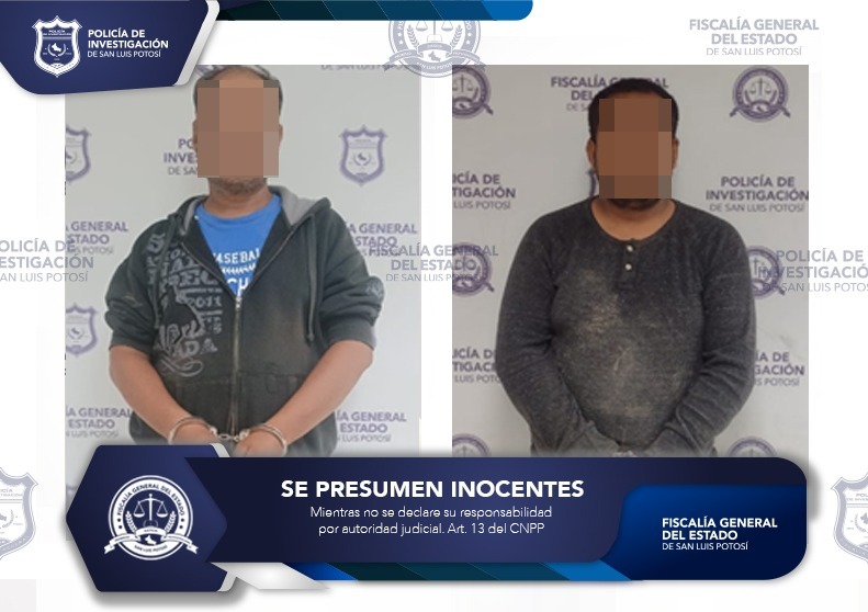 FISCALÍA DE SLP CAPTURA A DOS HOMBRES RELACIONADOS A UNA TENTATIVA DE HOMICIDIO EN VILLA DE REYES