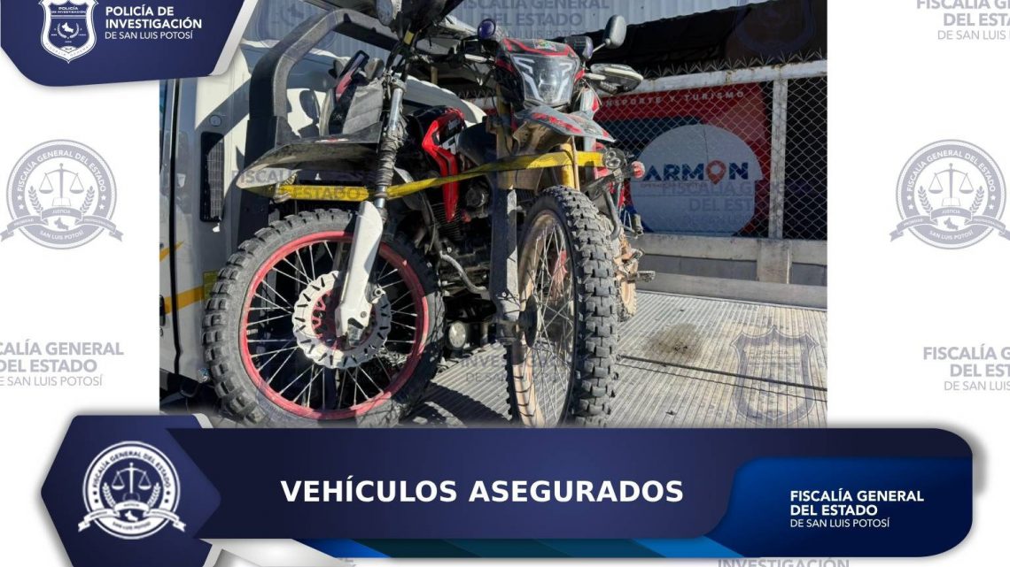 ASEGURA FGESLP DOS MOTOCICLETAS EN CALIDAD DE ABANDONO EN REAL DE CATORCE
