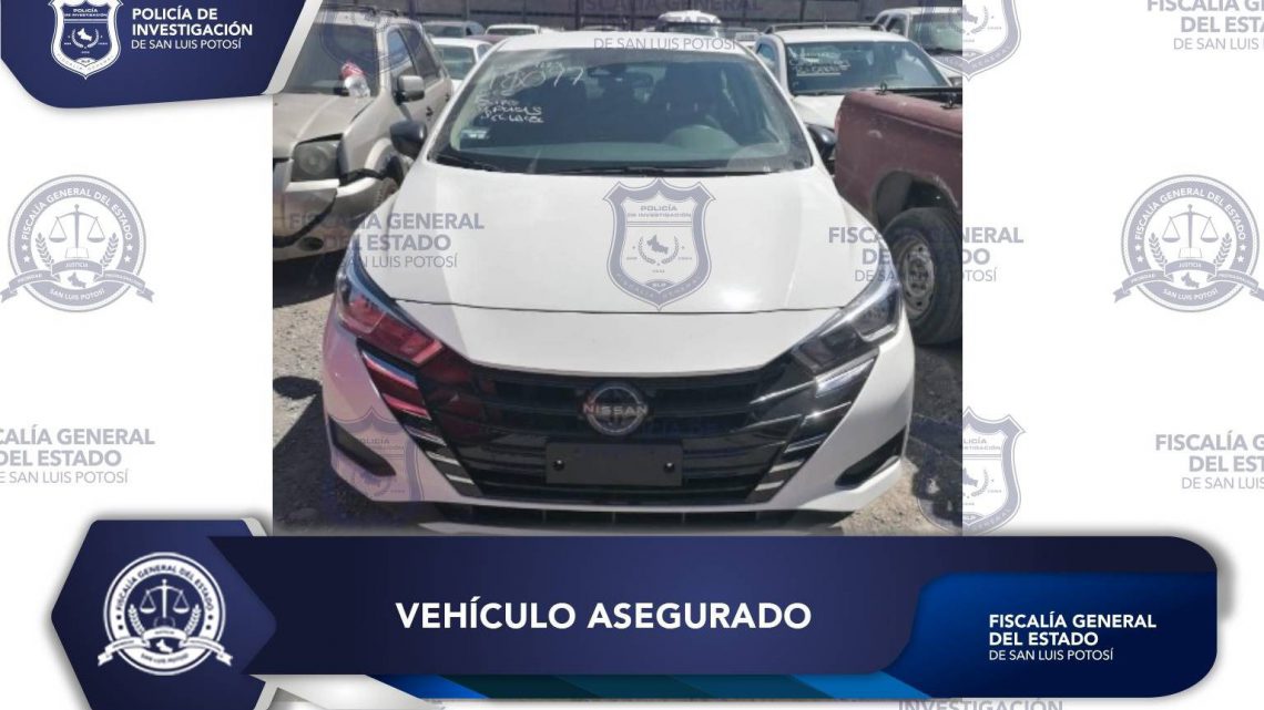 POLICÍA DE FGESLP RECUPERA EN LA CAPITAL POTOSINA VEHÍCULO CON REPORTE DE ROBO