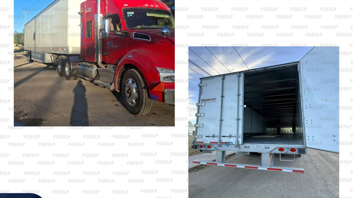 PDI LOCALIZA TRACTOCAMIÓN Y CAJA SECA CON REPORTE DE ROBO EN LA ZONA INDUSTRIAL