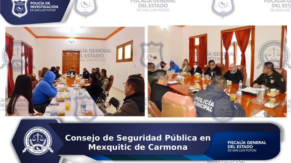 FISCALÍA PARTICIPA EN SESIÓN DEL CONSEJO MUNICIPAL DE SEGURIDAD PÚBLICA EN MEXQUITIC DE CARMONA