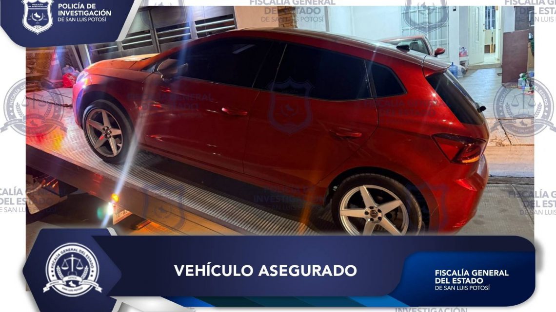 FISCALÍA ASEGURA VEHÍCULO EN LA ZONA METROPOLITANA DE SLP