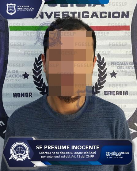 CUMPLIMENTA FISCALÍA POTOSINA ORDEN DE APREHENSIÓN POR VIOLENCIA FAMILIAR EN MATEHUALA