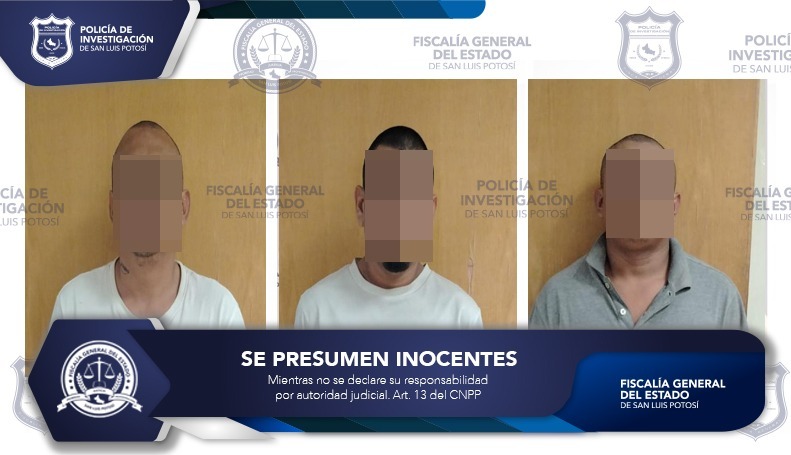 EJECUTA FISCALÍA DE SLP UN MANDATO CONTRA TRES HOMBRES POR DELITOS CONTRA LA SALUD Y PORTACIÓN DE PONCHA LLANTAS