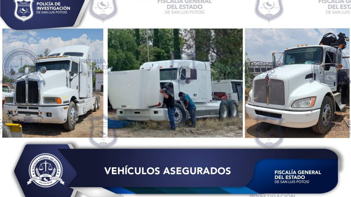 FISCALÍA POTOSINA CUMPLIMENTA ORDEN DE CATEO Y ASEGURA SEIS UNIDADES IRREGULARES EN VILLA DE REYES