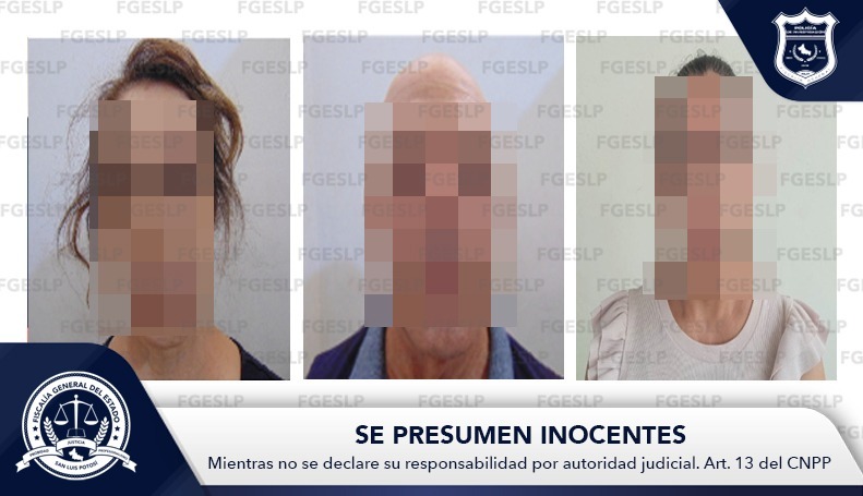 DOS MUJERES Y UN HOMBRE FUERON DETENIDOS POR FGESLP AL SER SEÑALADOS POR EL DELITO DE FRAUDE ESPECÍFICO