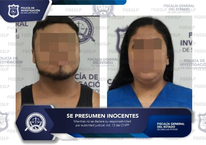 FISCALÍA POTOSINA DETIENE A PAREJA EN POSESIÓN DE ESTUPEFACIENTES